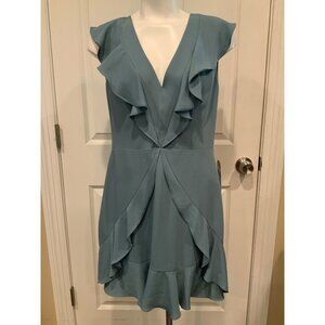 BCBGMaxAzria Blue Ruffle Mini Dress